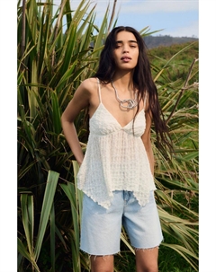 Текстурированный топ с бретельками, белый Pull & bear