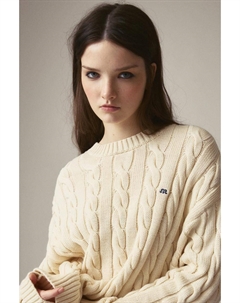 Свитер косой вязки, бежевый Pull & bear