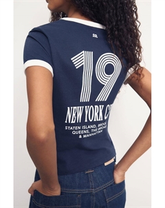 Футболка Нью-Йорк Сити, синий Pull & bear