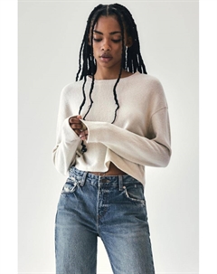 Мягкий на ощупь укороченный джемпер, экрю Pull & bear