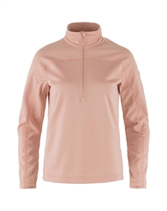 Женский флисовый пуловер на молнии Abisko Lite до половины длины, розовый Fjallraven