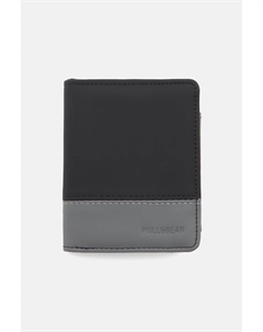 Кошелек с контрастными панелями, черный Pull & bear