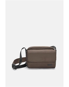 Нейлоновая сумка через плечо с клапаном, коричневый Pull & bear