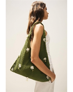 Сумка-Тоут с цветочным узором, зеленый Pull & bear