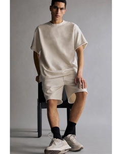 Толстовка с коротким рукавом, белый Pull & bear