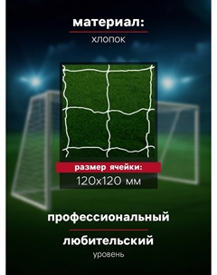 Сетка футбольная, 7,32х2,44 м, нить 3 мм, 2 шт. Onlytop