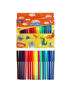 Фломастеры 18 цветов, в картонной коробке, вентилируемый колпачок Calligrata