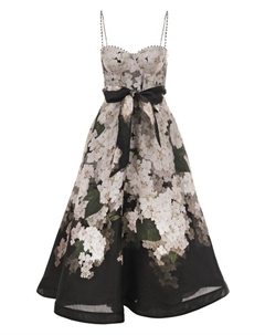 Платье изо льна и шелка Zimmermann