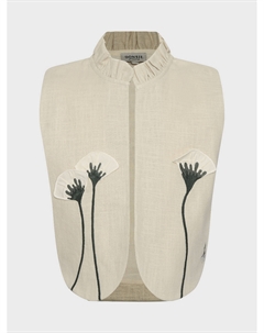Жилет льняной, вышивка цветы Donsje