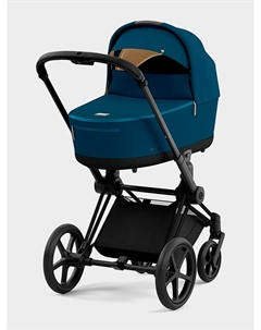 Коляска для новорожденных Priam IV люлька Mountain Blue и шасси Matt Black Cybex
