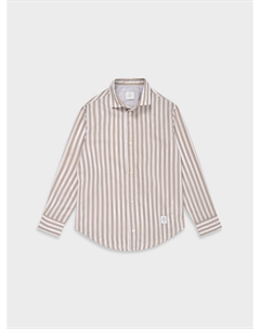 Рубашка в полоску, бежевая Eleventy