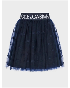 Двухслойная юбка со сплошным лого Dolce&gabbana