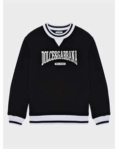 Свитшот с белым логотипом, черный Dolce&gabbana