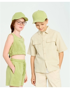 Бейсболка детская с вышивкой зеленая Button blue