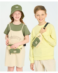 Сумка поясная на молнии детская мультицвет Button blue