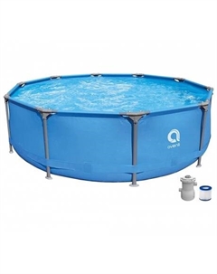Бассейн круглый со стальным каркасом Avenli 3.05м*76cм 12015EU, фильтр-насос 300 галлонов Рыжий кот