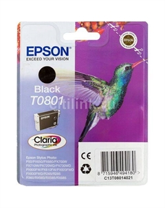Картридж Epson T0801, черный / C13T08014011