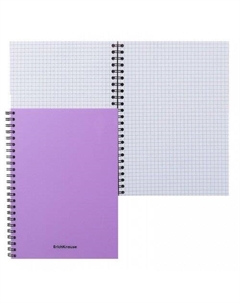 Тетрадь ErichKrause Candy общая, А5, 80 листов, с пластиковой обложкой, на спирали, в клетку, сиреневый перламутр Erich krause