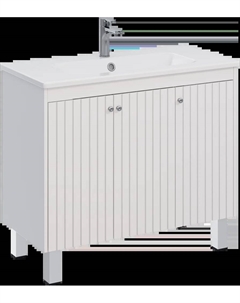 Тумба с раковиной Romance 100 белый глянцевый Lemark