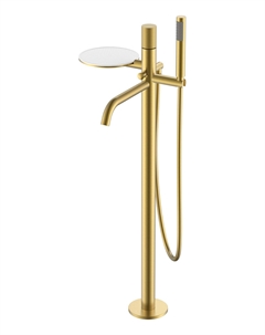 Напольный смеситель для ванны Stick 129-MG.2 золото матовое Boheme