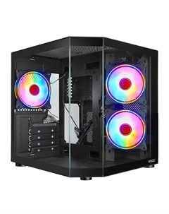 Корпус V190, mATX, Mini-Tower, USB 3.0, черный, без БП (18275) Ginzzu