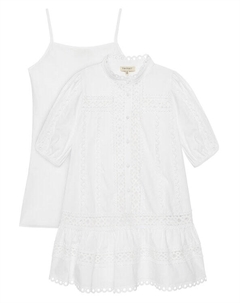 Летнее платье стандартный крой 251GJ2410, белый Twinset