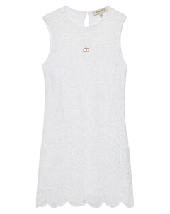 Элегантное платье обычного кроя 251GJ2QR3, белый Twinset