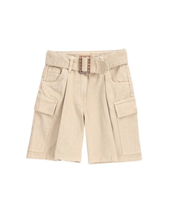 Шорты из ткани обычного кроя WC5119501NGJ, бежевый Coccodrillo