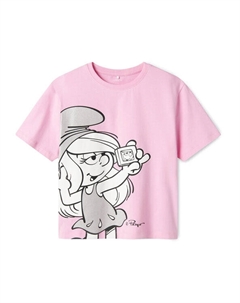 Футболка обычного кроя Fleur Smurfs 13241788, розовый Name it
