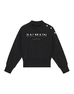 Толстовка обычного кроя BV4A90-Z0081, черный Balmain