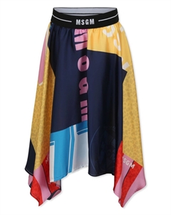 Юбка с логотипом, розовый Msgm kids