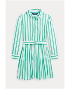 Зеленое девичье платье-рубашка, зеленый Polo ralph lauren