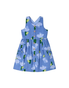 Летнее платье стандартный крой 3960, синий Mayoral