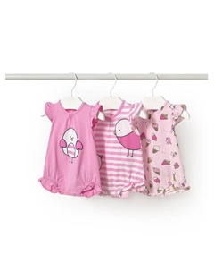 Комплект из 3 детских боди 1758, розовый Mayoral