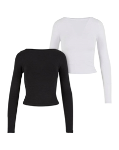 Лонгслив, цвет black+white Urban classics