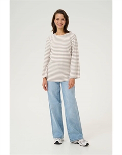 Лонгслив Liddy, цвет taupe/weiß Kaffe