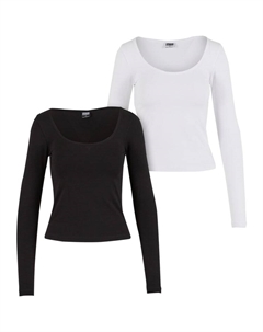 Лонгслив, цвет black+white Urban classics