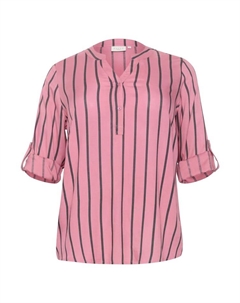 Блузка, цвет mesarose/black oyester stripe Kaffe curve
