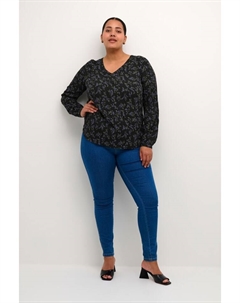 Блузка, цвет black/purple flower print Kaffe curve