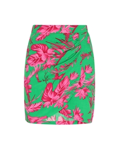 Мини-юбка, цвет green pink Izia