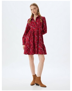 Короткое платье, цвет bordo gemustert Koton