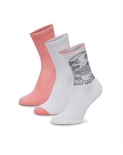Носки AS__05W_SS25 (3-PACK), розовый Roxy