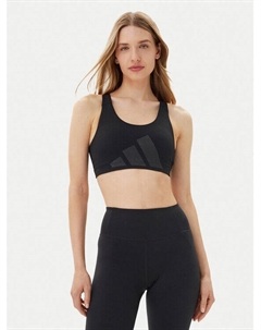 Облегающий спортивный бюстгальтер Powerimpact HIIT JI9964, черный Adidas
