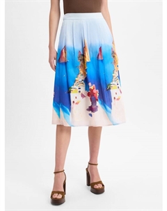 Юбка длиной до колена, цвет blau mehrfarbig More&more