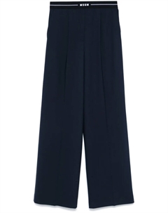 Брюки с логотипом на поясе, синий Msgm