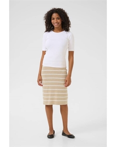 Юбка длиной до колена, цвет feather grey mel./chalk stripe Kaffe