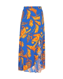 Юбка длиной до колена, цвет blue yellow Izia