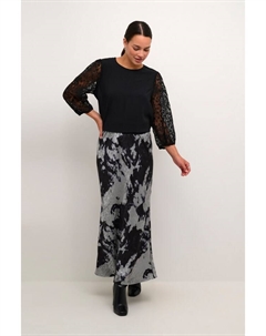Юбка длиной до колена, цвет black/silver cloud print Kaffe