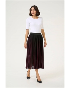 Юбка длиной до колена, цвет wine tasting/black deep stripe Kaffe