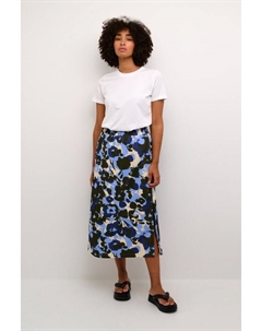 Юбка длиной до колена, цвет blue_blurry flower print Kaffe